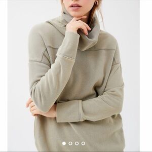 Urban Outfitters Jacob Olive Green Turtleneck Sweatshirt Dress